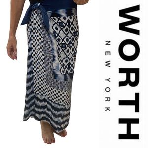 Worth NY Silk Wrap Skirt - S